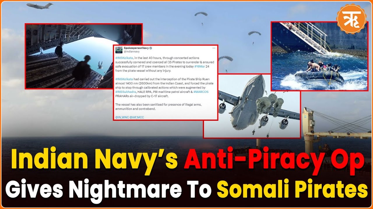 Indian Navy’s 40-Hour Anti-Piracy Op | Brings 35 Somali Pirates for Persecution, Cargo Over $1M