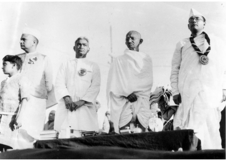 Netaji Subhash Chandra Bose with Congress leadership