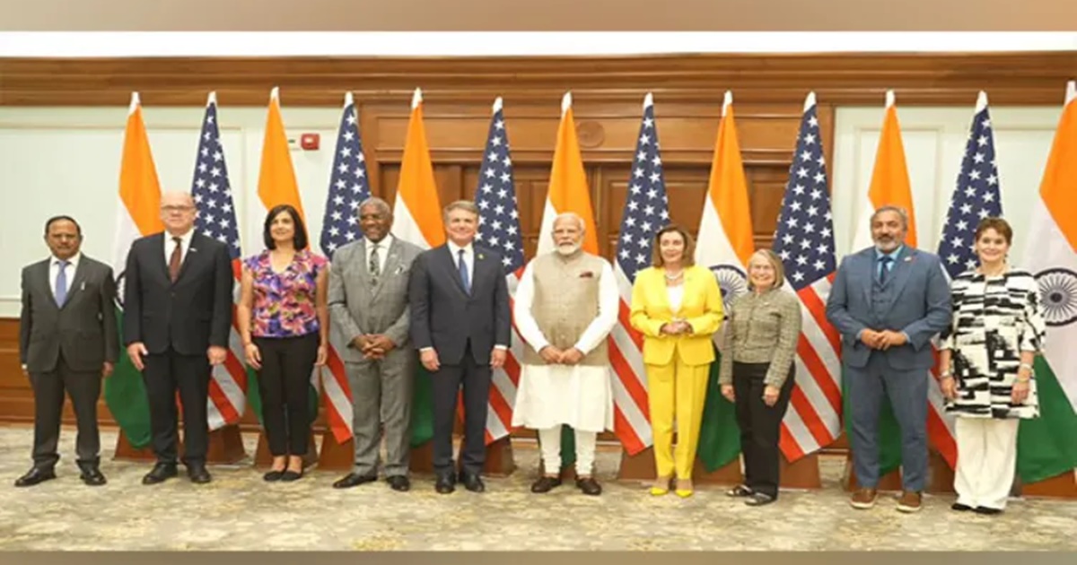 PM Modi Meets US Congressional Delegation with Former Speaker Nancy Pelosi