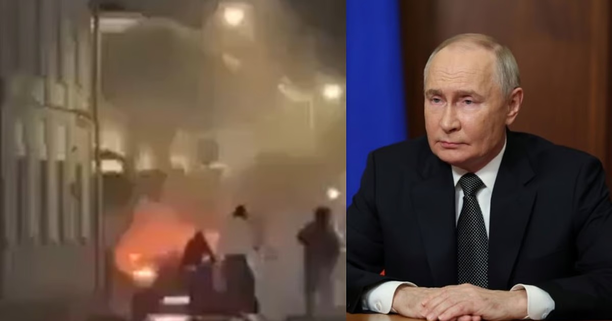 Explosion in Moscow: Luxury Limousine from Putin’s Fleet Catches Fire Near FSB Headquarters