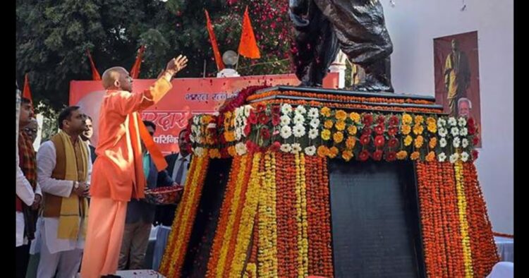 CM Yogi Adityanath Honors Sardar Patel with Floral Tribute