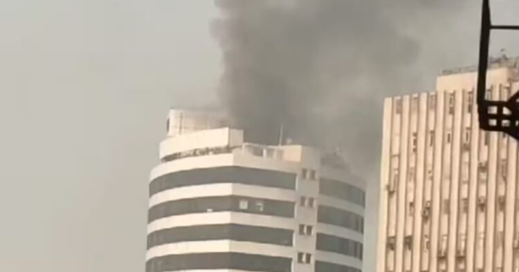 Major Fire Erupts in Barakhamba Road Commercial Building, Delhi