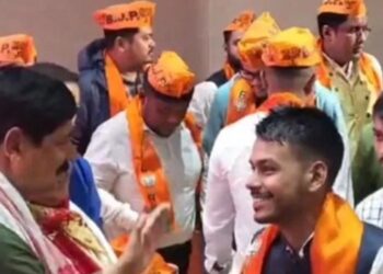 Former Congress MP’s son, over 300 All Assam Students’ Union leaders join BJP