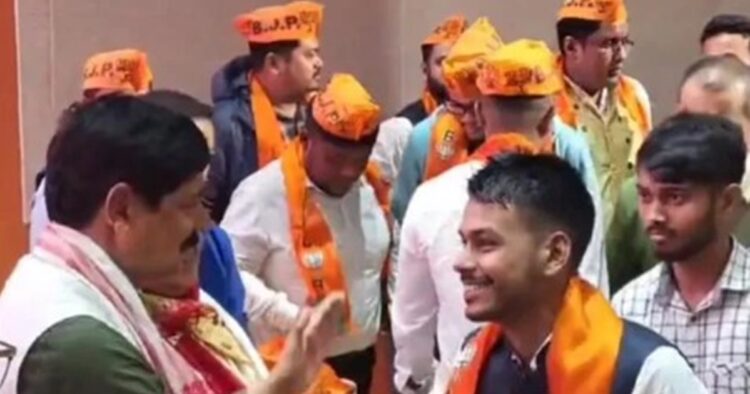 Former Congress MP’s son, over 300 All Assam Students’ Union leaders join BJP
