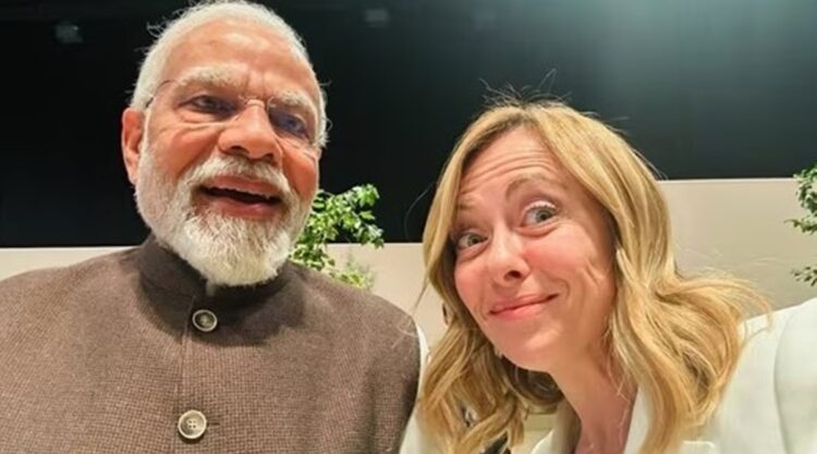 PM Modi with Italian PM (Giorgia Meloni/X)