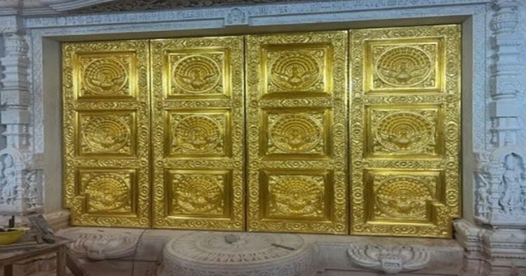 Anuradha Timber Installs Garbhagriha door at Ram Janmabhoomi Temple