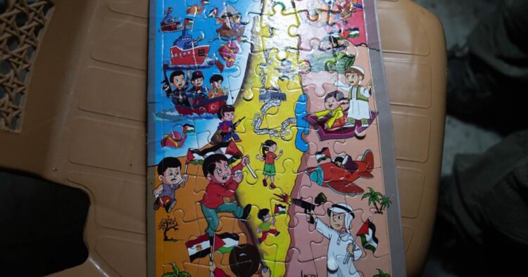 Gaza Discovery: Children's Puzzle Depicting Terrorists Attacking Israel Uncovered