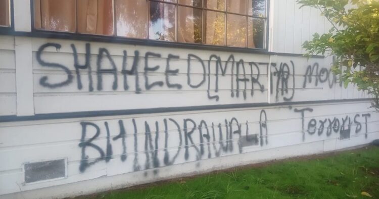 Hindu Temple in California Vandalized with Pro-Khalistan Graffiti