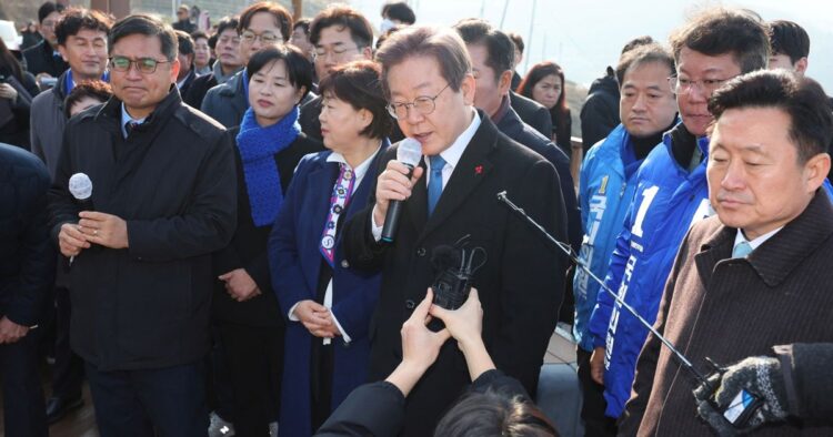 Opposition Leader Lee Jae-myung Attacked in Busan Visit