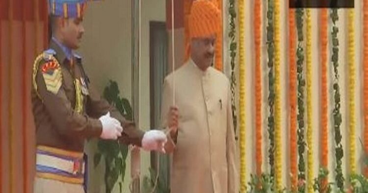 LS Speaker Om Birla Unfurls Flag in Delhi on Republic Day 2024