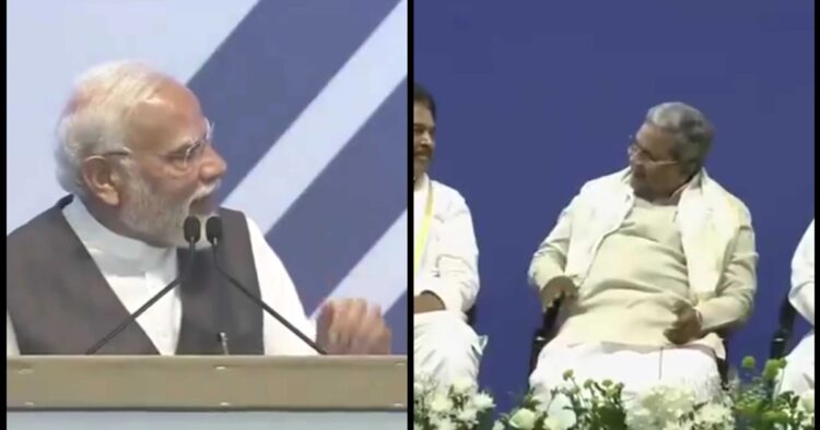 PM Modi- "Mukhyamantri ji aisa hota rehta hai" as Crowd Chants 'Modi Modi' in Presence of Karnataka CM