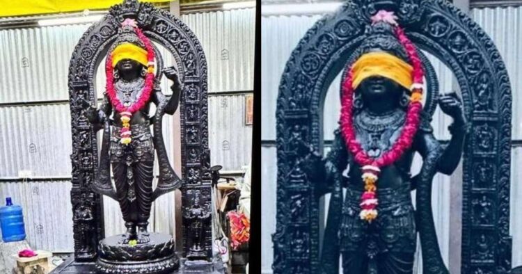 First Photo of Ram Lalla Idol Inside Ayodhya Temple's Sanctum Sanctorum Unveiled