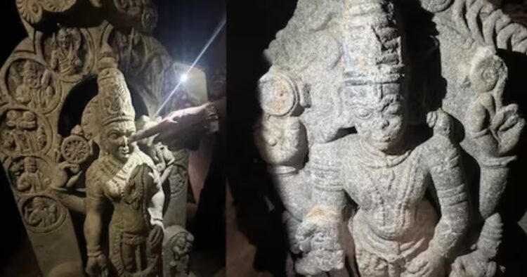 Ancient Hindu Idols Found in Karnataka River: Vishnu Idol Resembles Ram Lalla, Shivling Discovered