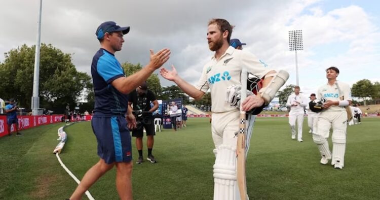 Kane Williamson’s record-breaking 32nd Test hundred helped New Zealand beat South Africa by seven wickets in the second Test in Hamilton