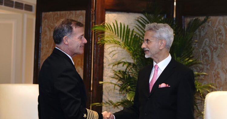 External Affairs Minister S Jaishankar held a meeting with United States Indo-Pacific Command Commander Admiral John Aquilino in Delhi on Friday. The two sides held talks on strategic situation.