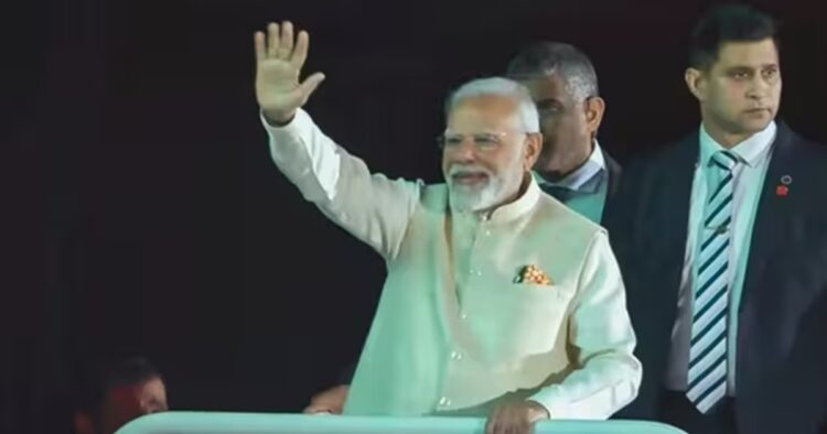 Prime Minister Narendra Modi spoke in Tamil, Telugu, Kannada and Malayalam - the languages spoken in four southern states of Bharat, which sends the maximum number of people to the United Arab Emirates - at his outreach event 'Ahlan Modi' (Hello, Modi) in Abu Dhabi.