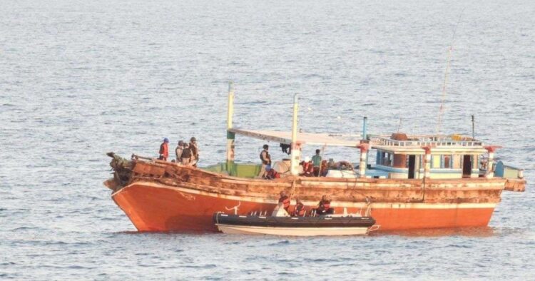 Indian Navy Helps Iranian Fishing Boat Ameen