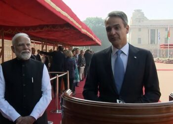 Greek PM Kyriakos Mitsotakis Engages in Bilateral Talks with PM Modi, Receives Guard of Honour at Rashtrapati Bhavan