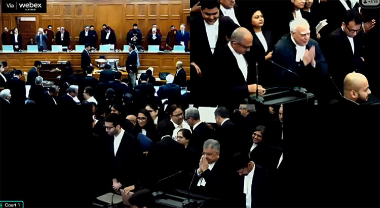 New Delhi, Mar 15: Chief Justice of India (CJI) Justice DY Chandrachud in a hearing with a bench of senior judges on SBI's Electoral Bonds, in New Delhi on Friday.