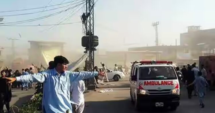 ‘Over two people were killed and another suffered injuries after a blast took place near the Board Bazaar in Khyber Pakhtunkhwa’s Peshawar on the morning of Sunday’, said officials. 