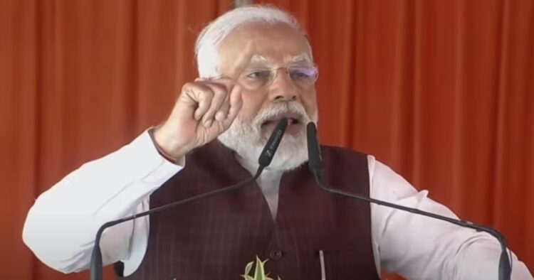 Prime Minister Narendra Modi is in Uttar Pradesh’s Azamagarh where he has launched several development projects including national highways, new airports, and airport terminal worth Rs 34,000 Crore.