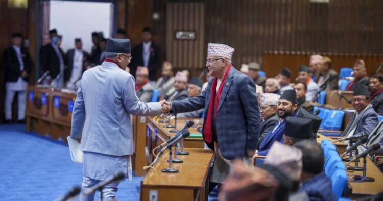 Nepal Prime Minister Pushpa Kamal Dahal, secured the vote of confidence for the third time. Dahal secured 157 votes in favor while 110 lawmakers stood against the vote of confidence. One of the lawmakers in the Nepali federal parliament refuses to vote.