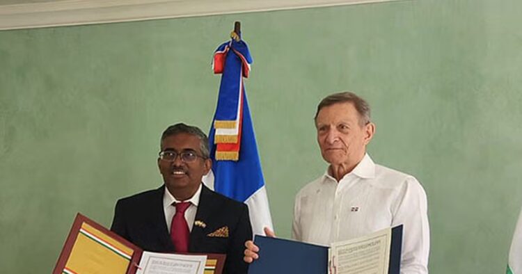 Bharat and the Dominican Republic has signed a protocol for the establishment of the Joint Economic and Trade Committee (JETCO) with the Dominican Republic at Santo Domingo, the Ministry of Commerce said in a statement on Wednesday.