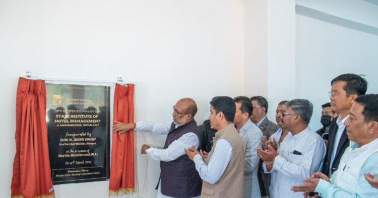 Chief Minister N Biren Singh unveiled the State Institute of Hotel Management-SIHM constructed at Nongmaiching under the sponsorship of the Union Tourism Ministry on Thursday. Besides he inaugurated Manipur’s first water amusement park at Thenguchingjin, Awangpotshangba in Imphal East district on Wednesday.