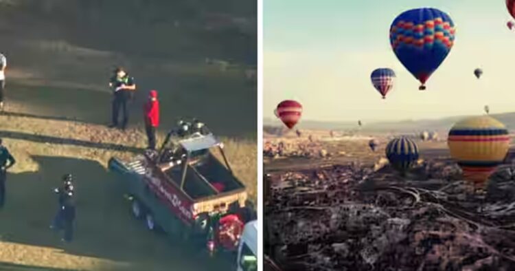 A man died after he fell out of a hot-air balloon in Melbourne, Australia. The aircraft had been in the air for around 30 minutes when the man fell over the side of the basket above the city, on the morning of Monday. 