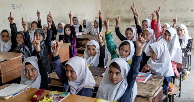 The school year in Afghanistan started Wednesday but without girls whom the Taliban barred from attending classes beyond the sixth grade.