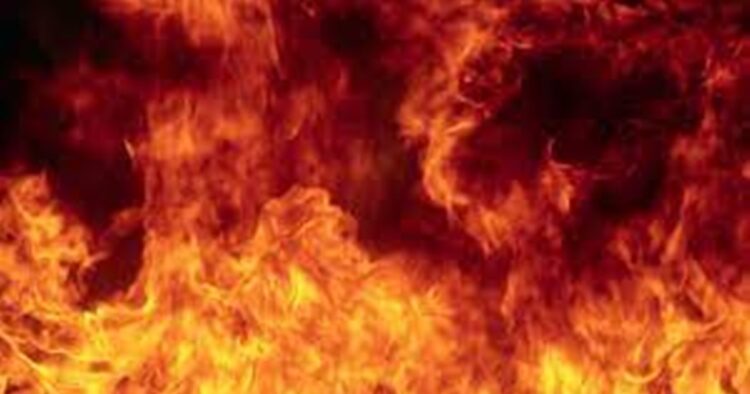 Over five individuals, including three children, burnt to death after a cylinder caught fire in Jaipur, Rajasthan.