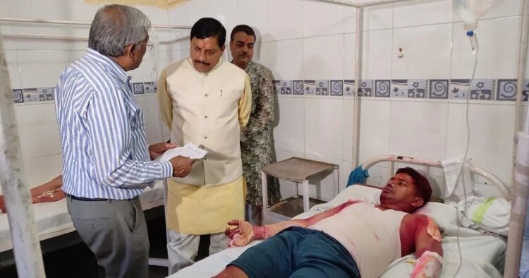 After meeting the injured CM Yadav said, ‘Instructions have been given to make arrangements for better treatment of the injured in the accident that took place during Bhasma Aarti at Shri Mahakaleshwar Jyotirlinga Temple, and an assistance amount of Rs 1 lakh each will also be provided to the injured’.