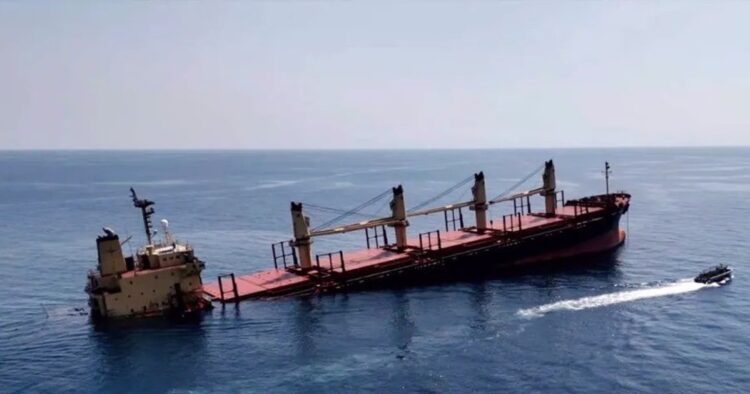 The UK-owned Belize-flagged bulk carrier, M/V Rubymar, faced a Yemini military attack on February 18 in the strategic Bab el-Mandeb Strait, linking the Red Sea and Gulf of Aden.