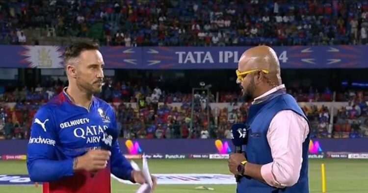 Royal Challengers Bengaluru (RCB) skipper Faf du Plessis won the toss and opted to field against the Punjab Kings (PBKS) in their first home game of the Indian Premier League (IPL) 2024 season on Monday.