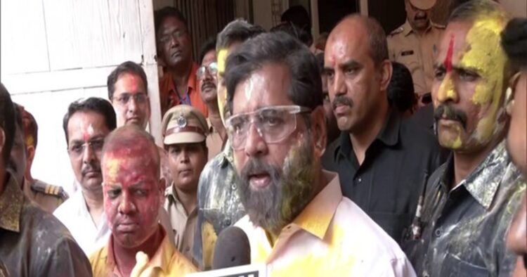 Maharashtra Chief Minister Eknath Shinde on Monday extended his wishes on Holi to the people of the state and attributed the accelerated pace of development in the state to the support and blessings of Prime Minister Modi over the past 1.5 years.