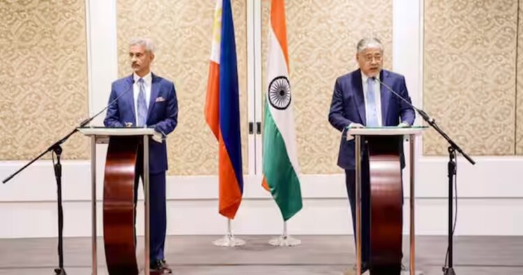 External Affairs Minister S Jaishankar standing alongside Secretary of Foreign Affairs Enrique Manalo in Manila, has restated New Delhi's support for the Philippines in approving its national sovereignty.