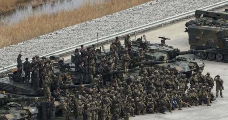 North Korea called the ongoing South Korean-U.S. military drills a conspiracy to seize the country, as it threatened to take unspecified military steps in response.