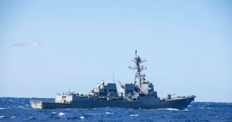 ‘A United States destroyer shot down drones and a missile launched by Yemen’s Houthi rebels toward it in the Red Sea’ said officials.