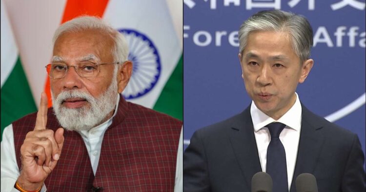 PM Modi and Wang Wenbin