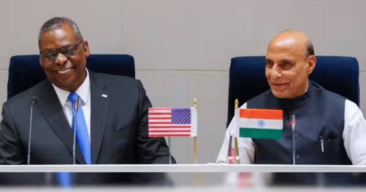 Bharat's Defence Minister Rajnath Singh Deliberates Bilateral and Regional Security with US Defence Secretary Lloyd Austin