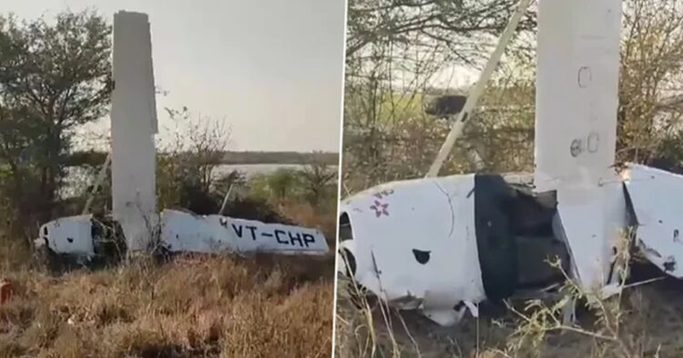 Trainer Aircraft Crash in Guna, Woman Pilot Injured: Madhya Pradesh Incident Sparks Concern