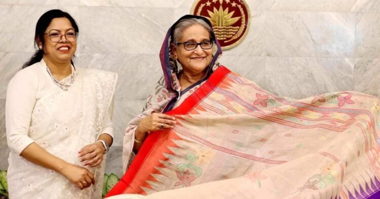 Bangladesh PM Sheikh Hasina Slams BNP's 'India Out' Campaign: Urges Opposition to Dispose of Sarees