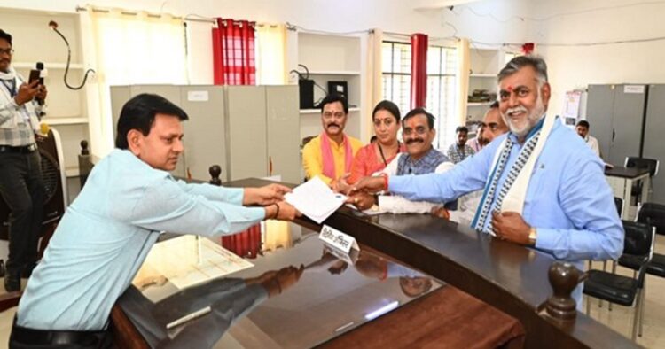 BJP Leader VD Sharma Submits Nomination Papers for Khajuraho Lok Sabha Seat in Madhya Pradesh