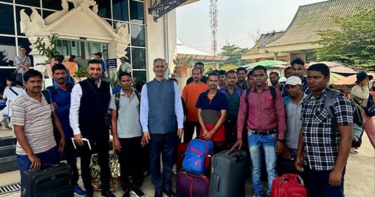 Bharatiya workers were repatriated from Laos, who were lured into unsafe and illegal work, External Affairs Minister S Jaishankar on Saturday lauded the leadership of Prime Minister Narendra Modi and his commitment towards the safety of citizens.