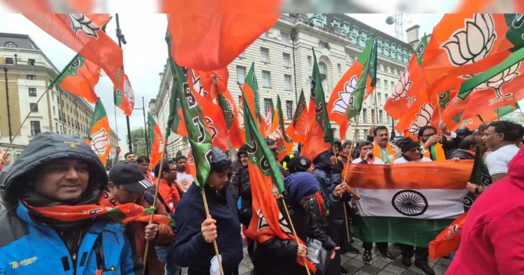 Overseas Friends of BJP UK (UP Chapter) organised a "Run for Modi" event on Sunday, in the vibrant city of London.