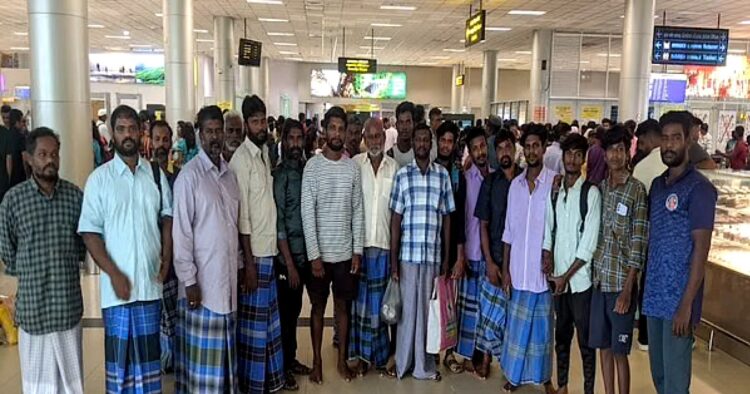 Nineteen fishermen from Tamil Nadu by the Sri Lankan Navy on January 23, have been repatriated from the island nation and are on their way to Chennai.