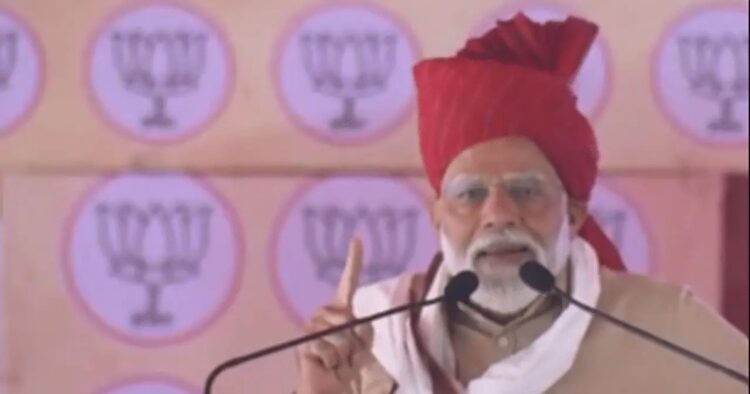 On Friday, PM Modi addressed a rally in Rajasthan’s Churu ahead of the Lok Sabha elections.