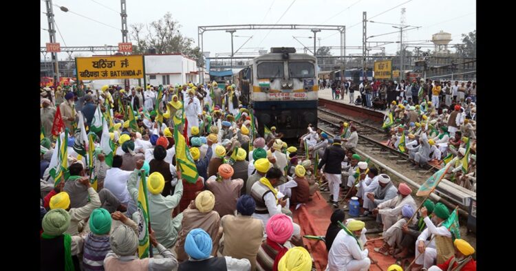 11 trains cancelled as farmers block railway tracks near Punjab's Shambhu border