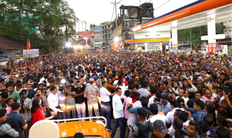 Undeterred by the rain, Union Home Minister Amit Shah led a spirited roadshow in Silchar, the bustling hub of Assam's Barak Valley, bordering Bangladesh. The event, held in support of BJP candidate Parimal Suklabaidya, drew a sea of enthusiastic supporters.