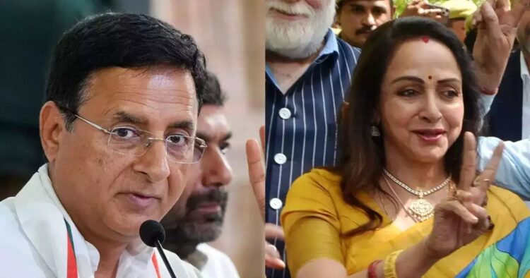 Election Commission Slaps 48-Hour Campaign Ban on Congress MP Randeep Surjewala for Comment on Hema Malini